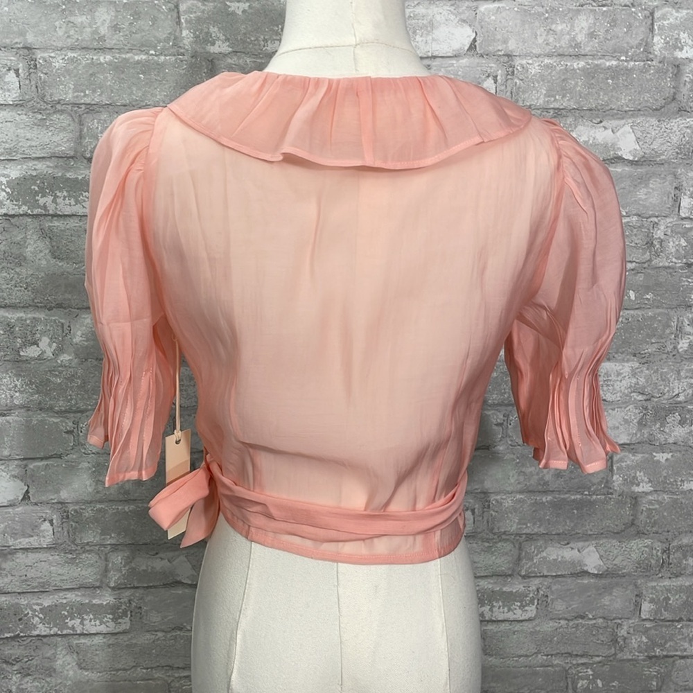 Capulet Lexi Ruffle Wrap Top Camelia - Picture 6 of 11